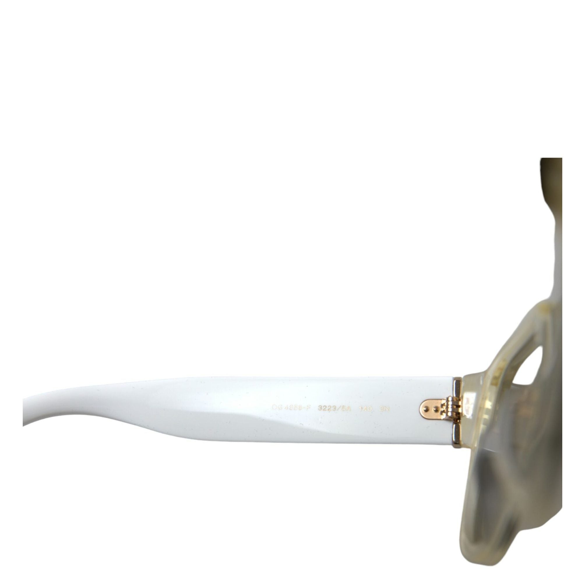 Dolce & Gabbana White Acetate Mirror Lenses DG4356 Sunglasses