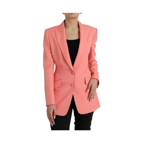Dolce & Gabbana Pink Polyester Single Breasted Blazer Jacket