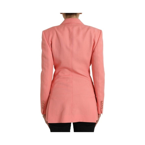 Dolce & Gabbana Pink Polyester Single Breasted Blazer Jacket
