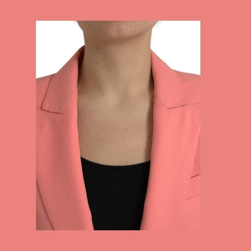 Dolce & Gabbana Pink Polyester Single Breasted Blazer Jacket