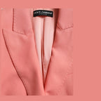 Dolce & Gabbana Pink Polyester Single Breasted Blazer Jacket