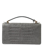 Balenciaga Gray Exotic Leather Medium Shoulder Hand Purse Bag