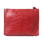 Balenciaga Red Exotic Skin Leather Classic Pouch Purse Wristlet Bag