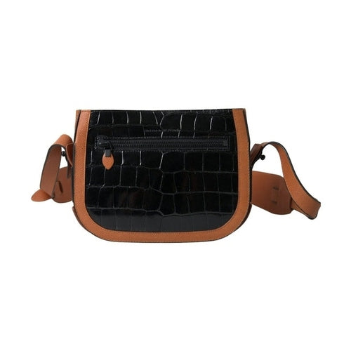 Balenciaga Black Brown Exotic Skin Leather Shoulder Camera Purse Bag