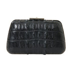 Balenciaga Black Exotic Skin Leather Shoulder Crossbody Box Clutch Bag