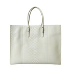 Balenciaga White Yellow Exotic Skin Leather Shopping Tote PAPIER Bag