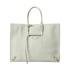 Balenciaga White Yellow Exotic Skin Leather Shopping Tote PAPIER Bag