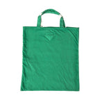 Prada Green Jersey Fabric Logo Shoulder Shopping Tote Shopping Bag