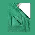 Prada Green Jersey Fabric Logo Shoulder Shopping Tote Shopping Bag