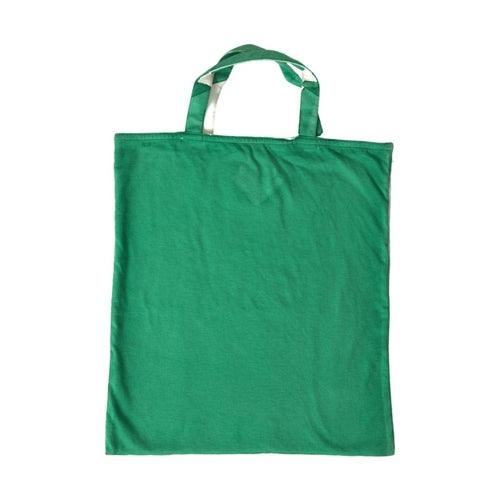 Prada Green Jersey Fabric Logo Shoulder Shopping Tote Shopping Bag