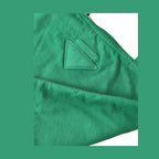 Prada Green Jersey Fabric Logo Shoulder Shopping Tote Shopping Bag
