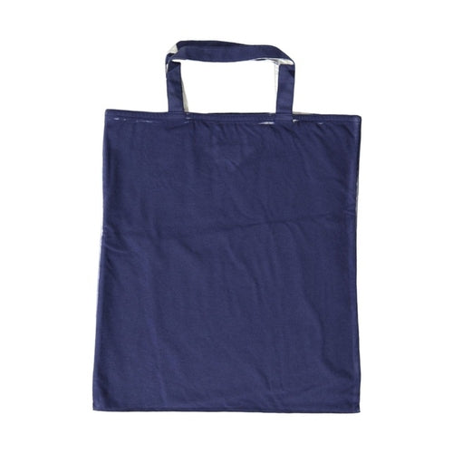 Prada Blue Jersey Fabric Logo Shoulder Shopping Tote Shopping Bag