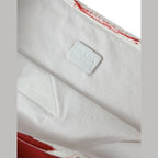 Prada Red Jersey Fabric Logo Shoulder Shopping Tote Bag