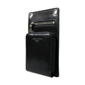 Dolce & Gabbana Wallet Black Horse Leather Zip Logo Cross Body Phone Slot