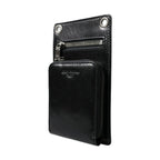 Dolce & Gabbana Wallet Black Horse Leather Zip Logo Cross Body Phone Slot