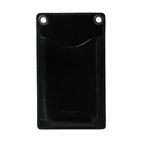 Dolce & Gabbana Wallet Black Horse Leather Zip Logo Cross Body Phone Slot