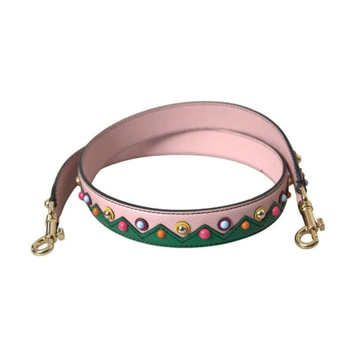 Dolce & Gabbana Pink Leather Handbag Accessory Shoulder Strap