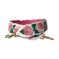 Dolce & Gabbana White Floral Leather Accessory Shoulder Strap