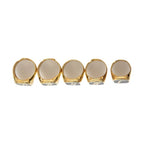 Dolce & Gabbana Gold Brass ROYAL Enamel Set of 5 Ring