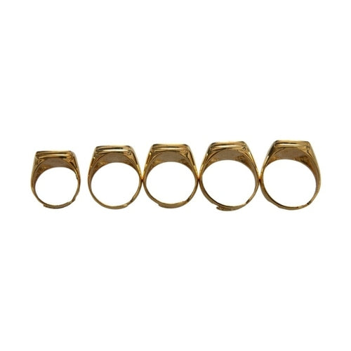 Dolce & Gabbana Gold Brass ROYAL Enamel Set of 5 Ring