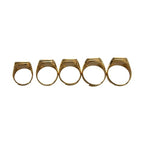 Dolce & Gabbana Gold Brass ROYAL Enamel Set of 5 Ring