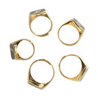 Dolce & Gabbana Gold Brass ROYAL Enamel Set of 5 Ring