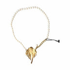 Dolce & Gabbana Gold Brass Crystal Pearl Tree Pendant Charm Necklace