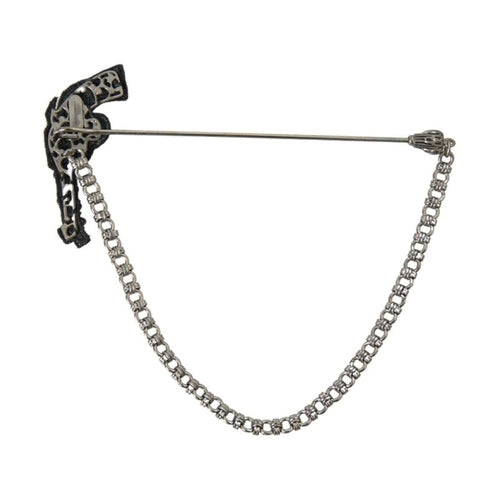 Dolce & Gabbana Brass Copper Silk Revolver Gun Men Brooch Lapel Pin