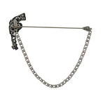 Dolce & Gabbana Brass Copper Silk Revolver Gun Men Brooch Lapel Pin