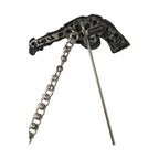Dolce & Gabbana Brass Copper Silk Revolver Gun Men Brooch Lapel Pin