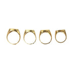 Dolce & Gabbana Gold Brass KING Enamel Set of 4 Ring