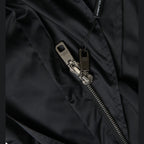 Dolce & Gabbana Black Polyester Hooded Long Windbreaker Jacket