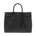 Saint Laurent Black Calf Leather Sac De Jour Handbag