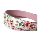 Dolce & Gabbana Pink Floral Handbag Accessory Shoulder Strap