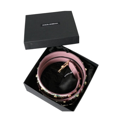 Dolce & Gabbana Pink Floral Handbag Accessory Shoulder Strap