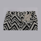 Dolce & Gabbana White Black Striped Cotton Linen Shorts