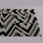 Dolce & Gabbana White Black Striped Cotton Linen Shorts