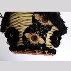 Dolce & Gabbana Beige Straw Snakeskin Pom Pom Crystal AGNESE Bag
