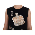 Dolce & Gabbana Black I AM A PRINCESS Crystal Shift Dress