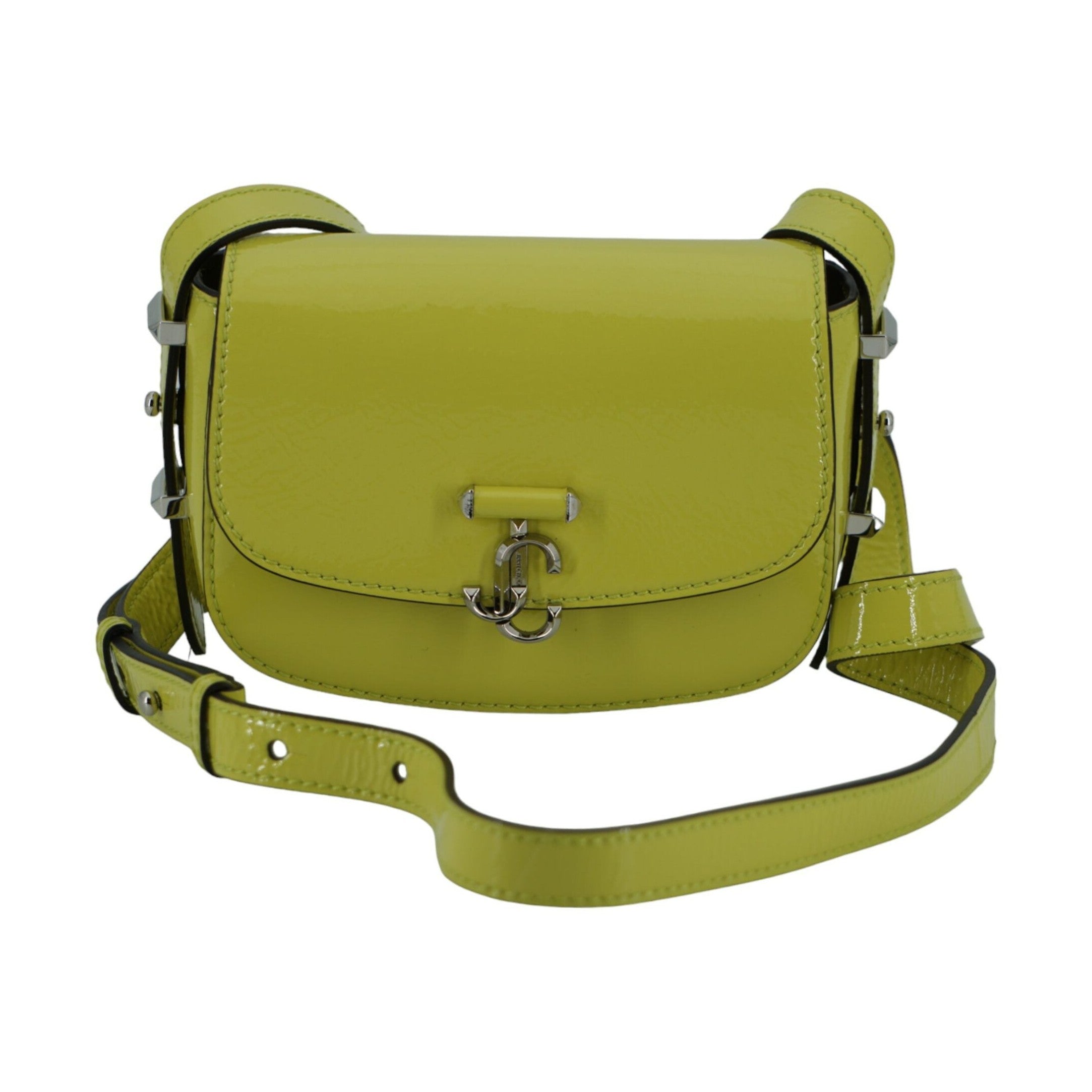 Jimmy Choo Lime Yellow Leather Small Shoulder Bag