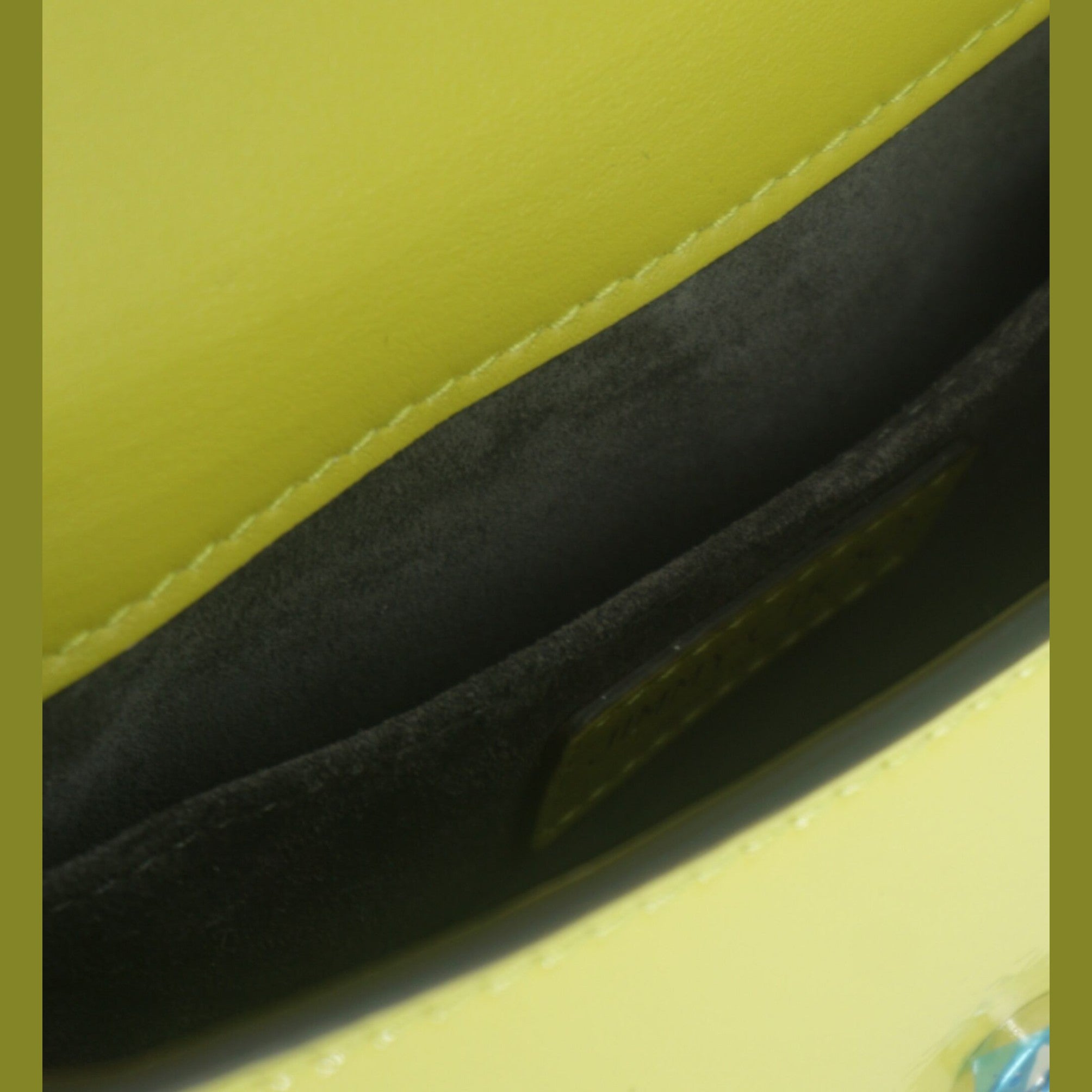 Jimmy Choo Lime Yellow Leather Small Shoulder Bag