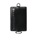 Dolce & Gabbana Black Calf Leather Lanyard Logo Card Holder Men Wallet