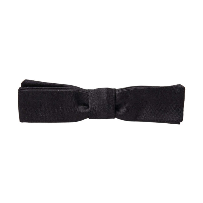 Dolce & Gabbana Dark Gray Silk Adjustable Neck Men Bow Tie