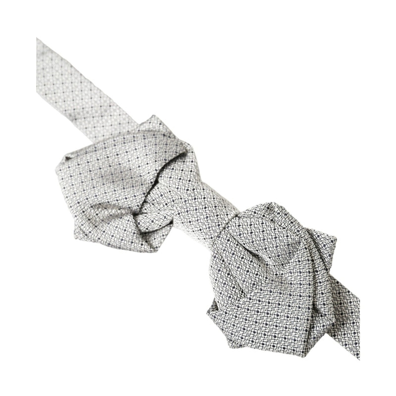 Dolce & Gabbana Gray Silk Adjustable Neck Men Bow Tie