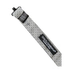 Dolce & Gabbana Gray Silk Adjustable Neck Men Bow Tie