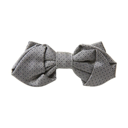 Dolce & Gabbana Gray Silk Adjustable Neck Men Bow Tie