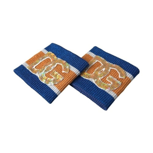 Dolce & Gabbana Multicolor Logo Sequin Viscose Wristband