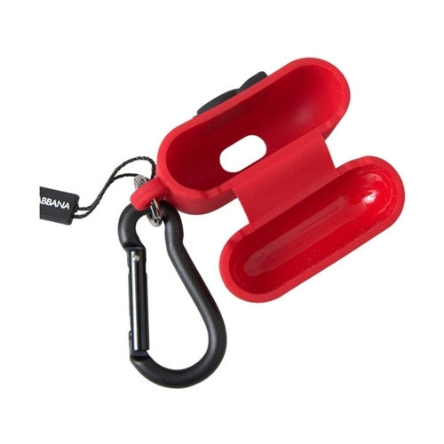 Dolce & Gabbana Red Silicone Rubber Logo Embossed Airpods Case