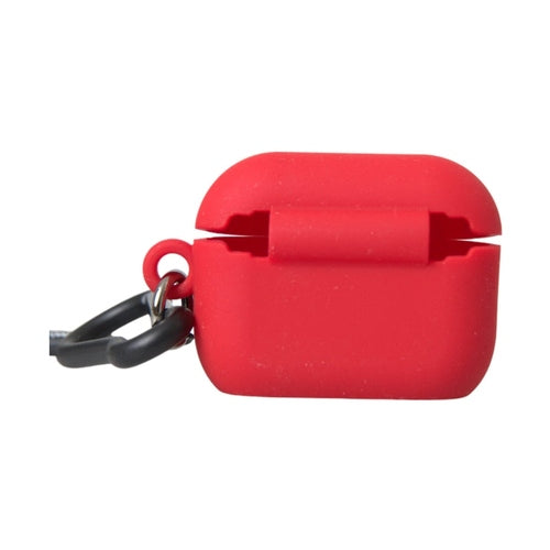 Dolce & Gabbana Red Silicone Rubber Logo Embossed Airpods Case