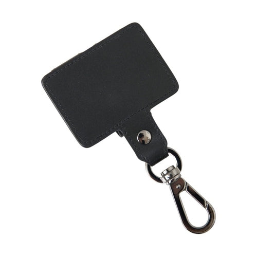 Dolce & Gabbana Black Plain Leather Silver Metal Airpods Case
